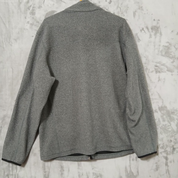 Solaris Men Sweater Gray Size L Fleece Mock Neck Zip Pockets Full Zip - Picture 6 of 8